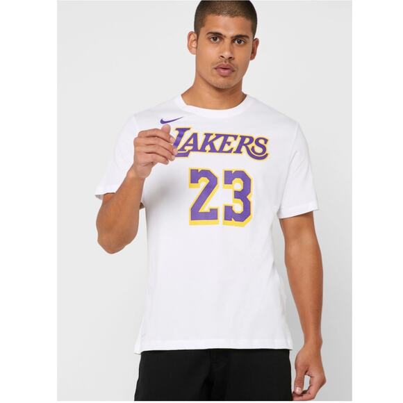 NIKE Los Angeles Lakers Lebron James T Shirt Sz M - Picture 7 of 9
